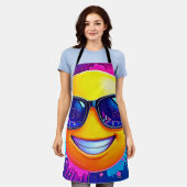 Cooler 😎 Emoji Splash Spaß Schürze (Getragen)