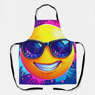 Cooler 😎 Emoji Splash Spaß Schürze