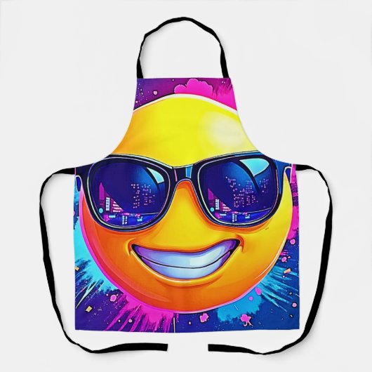 Cooler 😎 Emoji Splash Spaß Schürze (Vorderseite)