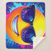 Cooler 😎 Emoji Splash Spaß Sherpadecke (Vorderseite)