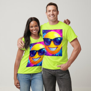 Cooler 😎 Emoji Splash Spaß T-Shirt