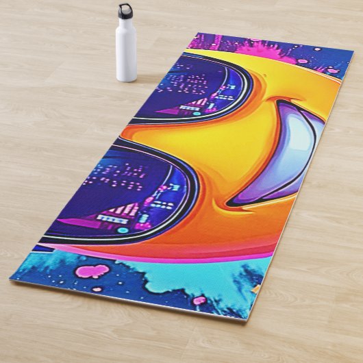 Cooler 😎 Emoji Splash Spaß Yogamatte (Beispiel)