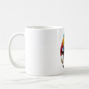 Cooler englischer Bulldog mit einem Beanie-Hut Kaffeetasse