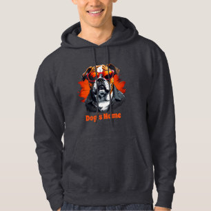 Cooler englischer Bulldog mit Sonnenbrille Hoodie