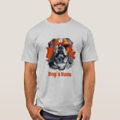 Cooler englischer Bulldog mit Sonnenbrille T-Shirt (Vorderseite)