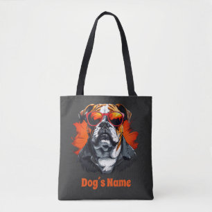 Cooler englischer Bulldog mit Sonnenbrille Tasche