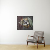 Cooler englischer Bulldog-Rauchmelder Wandteppich (Beispiel (Horizontal))