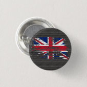 Cooler englischer Flaggenentwurf Button (Vorne & Hinten)