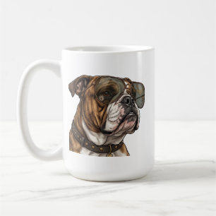 Cooler English Bulldog in Piloten-Sonnenbrille Kaffeetasse
