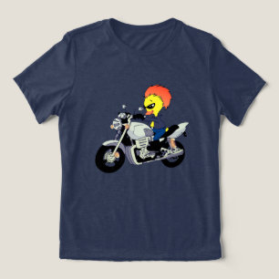 Cooler Ente auf einem Motorrad Tri-Blend Shirt