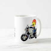 Cooler Enten auf einem Motorrad Kaffeetasse (VorderseiteRechts)