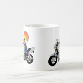 Cooler Enten auf einem Motorrad Kaffeetasse (Mittel)