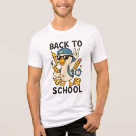 Cooler Enten-Rückkehr-zur-Schule-Design Lustige Ca Tri-Blend Shirt