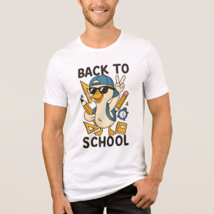 Cooler Enten-Rückkehr-zur-Schule-Design Lustige Ca Tri-Blend Shirt