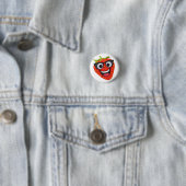Cooler Erdbeer-Charakter – Lustige Kawaii-Fruchtku Button (Beispiel)