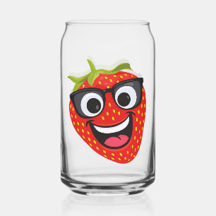 Cooler Erdbeer-Charakter – Lustige Kawaii-Fruchtku Dosenglas