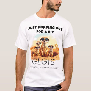 Cooler Erdmännchen mit Sonnenbrille - Welt-Erdmänn T-Shirt
