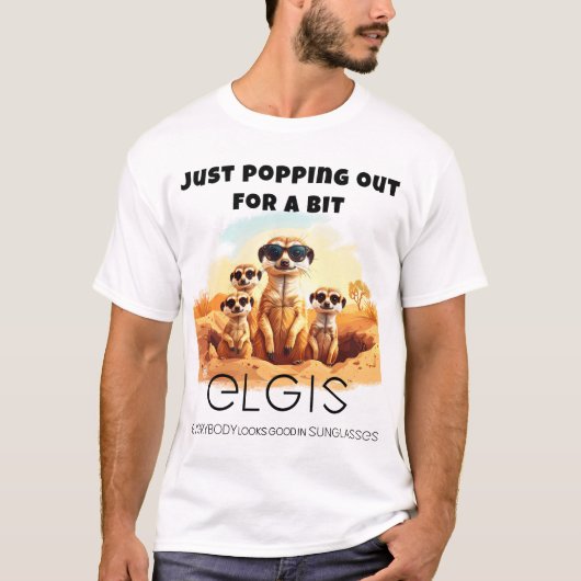 Cooler Erdmännchen mit Sonnenbrille - Welt-Erdmänn T-Shirt (Vorderseite)