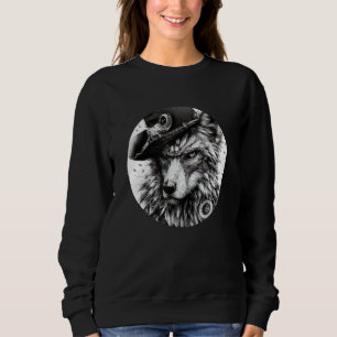 Cooler ernsthafter Graubande Black und White Pirat Sweatshirt