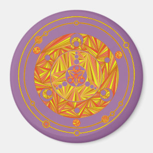 Cooler Ernte-Kreis-goldenes Gelb Z Magnet