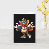 Cooler Erntedank Bowling Gobble Player Türkei Bow Karte (Gelbe Blume)