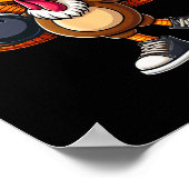 Cooler Erntedank Bowling Gobble Player Türkei Bow Poster (Ecke)