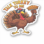 Cooler Erntedank der Türkei Funny Oversified T - S Aufkleber (Vorderseite)