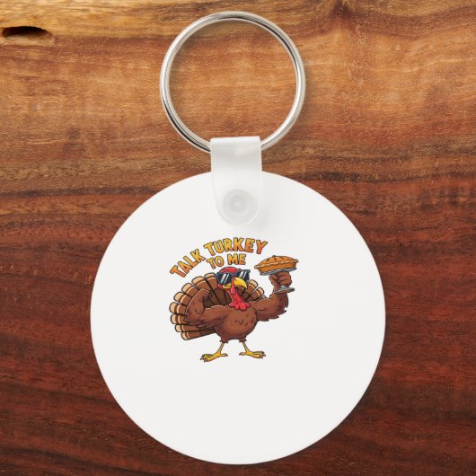 Cooler Erntedank der Türkei Funny Oversified T - S Schlüsselanhänger (Vorderseite)