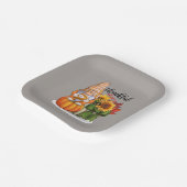 Cooler Erntedank-Gnome Pappteller (Gewinkelt)