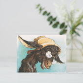 Cooler Esel mit Brille und Hut Postkarte (Stehend Vorderseite)