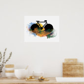 cooler Fahrradgrafitti-Art Poster (Küche)