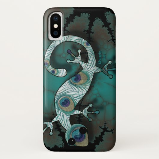Cooler Fall Gecko iPhone X Case-Mate iPhone Hülle (Rückseite)