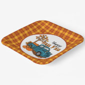 cooler Fall karierte Saison LKW Party Papier Telle Pappteller (Gewinkelt)