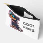 Cooler, farbenfroher, lebendiger Hund in Brille Zubehörtasche (Offen)