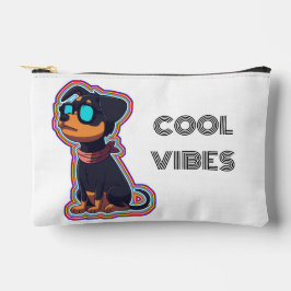 Cooler, farbenfroher, lebendiger Hund in Brille Zubehörtasche