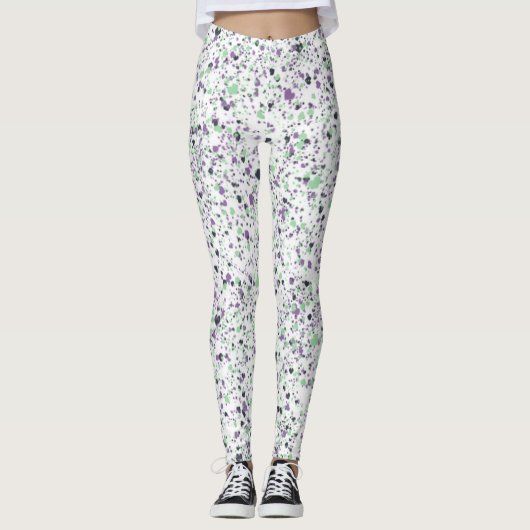 Cooler, farbenfroher Spritzer Paint, Abstrakt Leggings (Vorderseite)