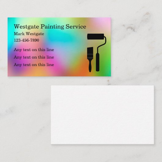 Cooler Farbenmaler Dienst Visitenkarte (Vorne/Hinten)