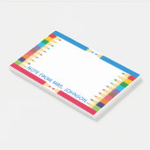 Cooler farbiger Bleistift-Internatsschüler Post-it Klebezettel (angewinkelt)