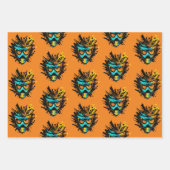 Cooler farbiger Paintball-Maske Blast-Spritzer Geschenkpapier Set (Vorderseite 3)