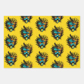 Cooler farbiger Paintball-Maske Blast-Spritzer Geschenkpapier Set (Vorderseite 2)