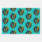 Cooler farbiger Paintball-Maske Blast-Spritzer Geschenkpapier Set (Vorderseite)