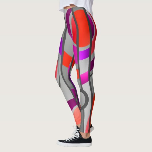 Cooler farbiger Pop Art Geometrie Leggings (Links)