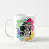 Cooler farbiger Wasserfarbenfroher Splash Foto Vat Kaffeetasse (Links)