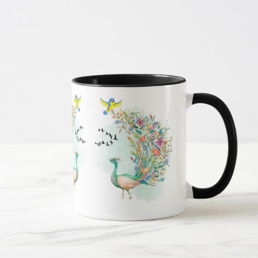 cooler Farbvogel Tasse (Rechts)