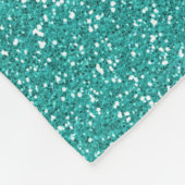 Cooler Fashion Girl Türkis Glitzer Personalisiert Fleecedecke (Ecke)