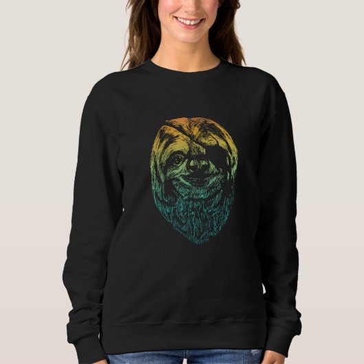Cooler Faultier mit Augenklappe Sweatshirt (Vorderseite)
