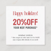 Cooler feiner, eleganter Red Gold Weißer Coupon (Vorderseite)