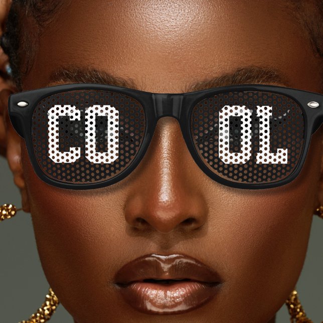Cooler Fettdruck Partybrille (cool black retro sunglasses)