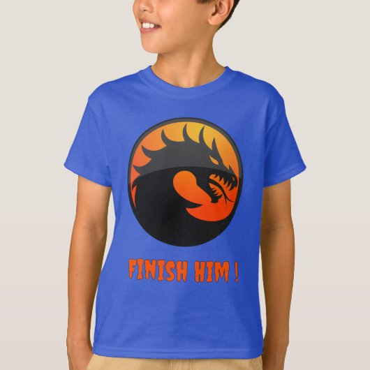 Cooler Feuerdrache MK-Kampffilm beenden ihn T-Shirt (Vorderseite)