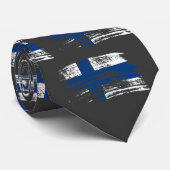 Cooler finnischer Flaggenentwurf Krawatte (Gerollt)